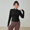 Abrigo deportivo de talla grande para mujer, otoño e invierno, ajustado, adelgazante, top de yoga para chica gordita, secado rápido, ropa de entrenamiento para correr y fitness