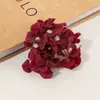 Cabeça de Hortênsia Simulada Tecido de Seda Flor Artificial Material para Guirlanda DIY Acessórios Flor Artificial Grampo de Cabelo Acessórios de Cabelo com Flor Flor de Casamento
