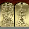 Al por mayor Antiguo Latón Dios de la Riqueza Guan Gong Placa Guanyin Placa Bendición del Oficial Celestial Bronce Placa Colgante Llavero Artesanías