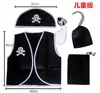 Disfraces de Cosplay de Pirata para Hombre y Mujer Adultos, Disfraces Simples de Pasarela No Tejidos de Piratas del Caribe