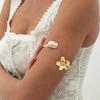 Joyería Transfronteriza Europea y Americana Playa Estrella de Mar Metálica Brazalete de Brazo Abierto Flor Personalizada Anillo de Brazo Ajustable Traje