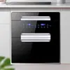 Gabinete de Desinfección Extraíble Oculto para Uso Doméstico, Gabinete Estante Empotrado Pequeño de Cocina con Esterilización de Platos y Cubiertos de Tres Capas a Alta Temperatura