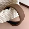 Diadema de Lana de Ala Ancha para Mujer Otoño e Invierno, para Lavado de Cara, Maquillaje, Recoger el Cabello, Pasador Alto para la Parte Superior de la Cabeza, Elegante Diadema para Salir