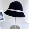 Gorro de Punto de Color Sólido Simple para Mujer, Sombrero de Pescador Cálido de Otoño e Invierno, Sombrero de Pescador a Rayas Tridimensionales, Sombrero de Pescador de Color Sólido a la Moda