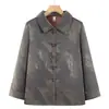 Camisa Gruesa de Manga Larga Otoño para Abuela Chaqueta Fina de Primavera y Otoño para Mujeres de Mediana Edad y Mayores Top para Mamá de 70 Años Ropa para Señoras Mayores