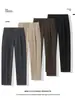 Pantalones Casuales de Moda para Hombre con Diseño Semi-Elástico, Caída Ligeramente Holgada, Rectos, Resistentes a las Arrugas, Ajustados