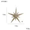 Nuevos Adornos Colgantes Navideños Creativos con Estrellas Explosivas de Polvo Pegajoso, Decoraciones Navideñas con Forma Irregular Tridimensional, Suministros Navideños