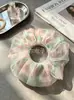 Elásticos para el pelo coloridos, elegantes y artísticos, scrunchies de malla floral de alta elasticidad, accesorios en stock para venta al por mayor