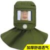 Sombrero Protector con Capucha para Chorro de Arena, Gorra a Prueba de Polvo, Máscara Facial Completa, Lona Engrosada, Sombrero Chal para Lijado y Pintura, Protección Montada en la Cabeza