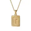 Collar de Acero Inoxidable con Colgante de Letra Europeo y Americano Transfronterizo para Hombre, Oro de 18K, No se Desvanece, Largo para Mujer, Lujo Accesible, Joyería de Alta Gama