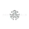 Joyería de Aleación de Titanio Jiangtai F136 con Tres Piedras de Circonita Marquise, Joyería para Piercings Corporales de Aleación de Titanio G23, Aretes