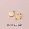 Colgante Redondo Ovalado con Borde Dorado Incrustado que Conserva el Color Ojo de Gato Accesorios para Pendientes Pulsera Joyería DIY