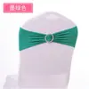 Flor Elástica para Respaldo de Silla, Funda Decorativa de Color Sólido para Respaldo de Silla, Moño, Aro de Correa con Hebilla de Diamante para Boda de Exposición