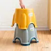 Taburete Pequeño de Plástico con Asiento Engrosado, Taburete Redondo para el Hogar, Reposapiés Antideslizante, Taburete de Baño para Niños, Taburete Bajo para Bebés