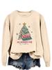 Todo reservado para cartas de Navidad diversión en stock suéter casual de cuello redondo estampado europeo y americano al por mayor