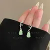 Novos Brincos de Cabacinha Imitando Jade Estilo Chinês Personalidade de Nicho Geométricos Irregulares Torcidos Brincos Estilo Nacional para Mulheres