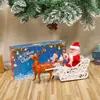 Papai Noel Escalador de Contas Musicais Escada de Paraquedas Decoração de Janela de Natal Pingente Presente