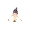 Adornos Decorativos Navideños Figuras de Muñecos de Madera con Esquís Decoraciones Navideñas Colgantes de Muñecos Creativos Lindos