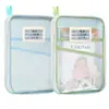Bolsa de clasificación de materias, bolsa de archivo de malla transparente, apertura grande con cremallera, bolso de mano para estudiantes para llevar libros, bolsa de tutoría para exámenes