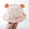 Sombrero de Bebé para el Sol de Verano Sombrero de Pescador para Niños y Niñas Sombrero Solar para Bebé Niñas Primavera y Otoño Sombrero de Cubo con Protección Solar Ajustable