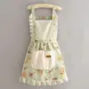 Avental de Cozinha Doméstico para Cozinhar, Anti-Manchas e Resistente à Sujeira, Avental de Trabalho para Adultos, Roupa de Trabalho, Avental Floral Feminino