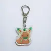 Animación de Dibujos Animados Pokémon Periférico Llavero Acrílico Serie Eevee Bidimensional Colgante Decoración de Llavero