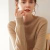 Nuevo Tejido de Punto Ligero de Cachemir con Cuello Redondo en el Hombro Derecho Engrosado para Mujer en Otoño e Invierno Suéter Sencillo de Manga Larga Prenda Base de Punto para Mujer