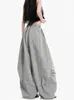 Pantalones Casuales de Pierna Ancha Fluidos de Cintura Alta Hasta el Suelo para Mujer, Versátiles de Primavera y Otoño, Cintura Alta, Adelgazantes, Rectos, Sueltos, Adelgazantes, Globo