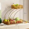 Prato de Frutas Doméstico Sala de Estar Mesa de Centro Multicamadas Luxo Leve Cesta de Frutas de Alta Qualidade Doce Frutas Secas Lanche Rack de Armazenamento