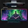 Venta Directa de Fábrica Alfombrilla de Ratón Luminosa de Una Pieza de Color RGB de Zoro Estilo Gaming Alfombrilla Grande para Teclado Alfombrilla Antideslizante para Escritorio