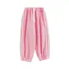 Wulibu-2026 Pantalones Jogger Infantiles Estilo Coreano Novedad Primavera y Otoño, Pantalones Casuales de Moda para Niñas con Raya Lateral