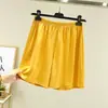 Nuevos pantalones cortos deportivos de seda helada estilo coreano de verano para mujer, pantalones casuales de pierna ancha de seda helada de cintura alta, pantalones holgados de talla grande para casa