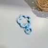 Pintura al Horno Color Flor de Ciruelo con Hebilla de Resorte en Cola Anillo Abierto Flor Accesorios para Joyería DIY Lote Anillo para el Cabello Accesorios para Llavero