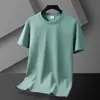 Moletom Masculino Estilo Coreano com Gola Redonda e Manga Curta, Moda Verão Tendência Camiseta Fina para Homens