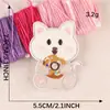 Etiqueta Bordada Original Lixin Gato de Dibujos Animados Anime Parche Autoadhesivo Accesorios para Ropa DIY Bordado para Diario Pegar Bordado