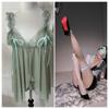 Pijama sexy para mujer estilo deseo puro encaje ropa interior seda de hielo emocional alto sentido tirantes camisón 2023 nueva ropa para el hogar