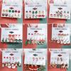Pendientes de campana con copos de nieve de la serie navideña, combinación de traje, comercio exterior, gran oferta, pendientes de alce con gotas de aceite de dibujos animados para hombre mayor, mujeres