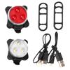 Juego de faro delantero y luz trasera para bicicleta recargable por USB luz para bicicleta de montaña para ciclismo nocturno ciclismo en carretera equipo de realce accesorios
