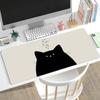 Bonito preto gato desenhos animados mouse pad teclado grande para meninas computador portátil Office Desk Mat Gaming Mouse Pad