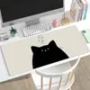 Alfombrilla de Ratón de Dibujos Animados de Gato Negro Linda Alfombrilla Grande para Teclado Alfombrilla para Escritorio de Portátil de Niñas Alfombrilla de Ratón para Gaming