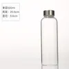 Taza de Agua de Vidrio de Borosilicato Personalizada, Taza para Bebidas de Verano, Tapa de Bambú, Vaso Satchel, Taza de Regalo Local, Taza de Regalo para Eventos