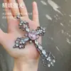 Nuevo Collar para Mujer, Estilo Largo Clásico Retro con Diamantes, Cadena para Suéter Cruzada de Nicho de Gama Alta, Accesorio de Joyería