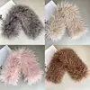 Bufanda magnética personalizada de imitación de lana de cordero, bufanda simple de felpa de color liso, protector de cuello grueso y cálido, calentador de cuello peludo de doble cara