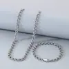 Design Simples e Moderno Pulseira de Corrente O com Anel Duplo de Aço Inoxidável para Homens e Mulheres Personalidade Corrente Lisa All-match Conjunto de Joias