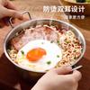 Tazón de Fideos Instantáneos de Doble Asa de Aspecto Elegante para Estudiantes de Dormitorio Tazón de Acero Inoxidable con Colador para Sopa de Fideos Instantáneos Tazón para Snacks en Casa