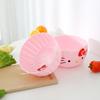 Colador para Lavar Arroz Plato para Lavar Frutas Cesta para Verduras Cesta de Almacenamiento de Doble Capa de Dibujos Animados Cocina Lavabo para Lavar Verduras Cesta de Drenaje Lavado de Arroz Hogar