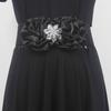 Estilo coreano elegante dupla flor decorativa cinto feminino cintura larga selo elástico elástico saia feminina cinto preto all-match