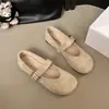 Sapatos Birkenstock amarelos para mulheres, novo modelo primavera/verão 2025, sapatilhas Mary Jane vermelhas, sapatos baixos estilo noite para combinar com saias, mocassins