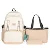 Mochila de Viaje de Color Contrastante 2026, Set de Tres Piezas de Mochila Escolar Simple para Estudiantes de Secundaria y Preparatoria, Mochila de Gran Capacidad