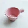 Plato de cerámica para salsas de color macarrón estilo japonés multiusos portapalillos de doble uso platillo pequeño plato para vinagre plato para mojar plato para aceite